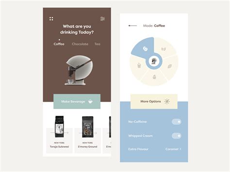 Smart Coffee Machine Mobile App by Szymon Dziukiewicz for Lexogrine on Dribbble