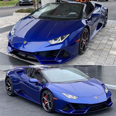 The Lamborghini Huracan EVO Spyder. Dark blue Color | Carros, Carros ...