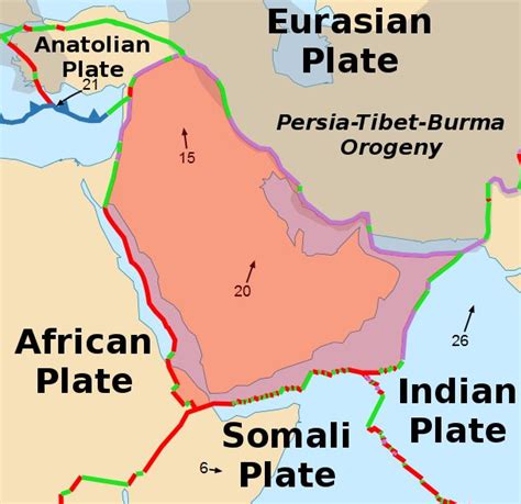 Arabian Plate | Plate tectonics, Medical knowledge, Geology