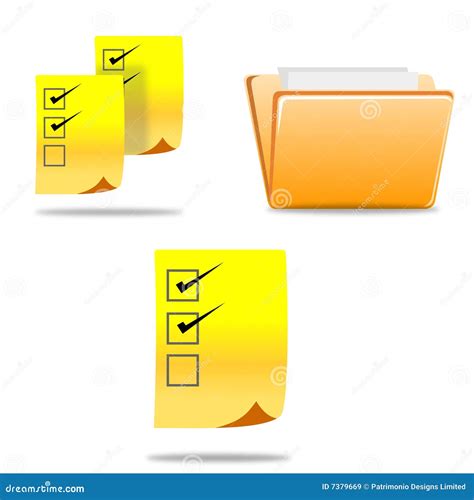 Note With Tick Mark Icons Royalty Free Stock Images - Image: 7379669