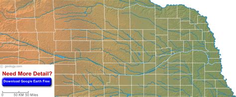 Nebraska Rivers Map