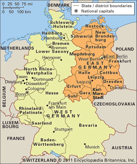 East And West Germany Map With Cities – America Map Game