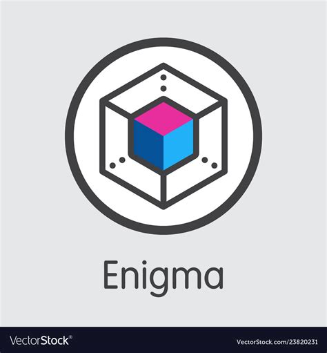 Eng - enigma the logo of virtual currency Vector Image