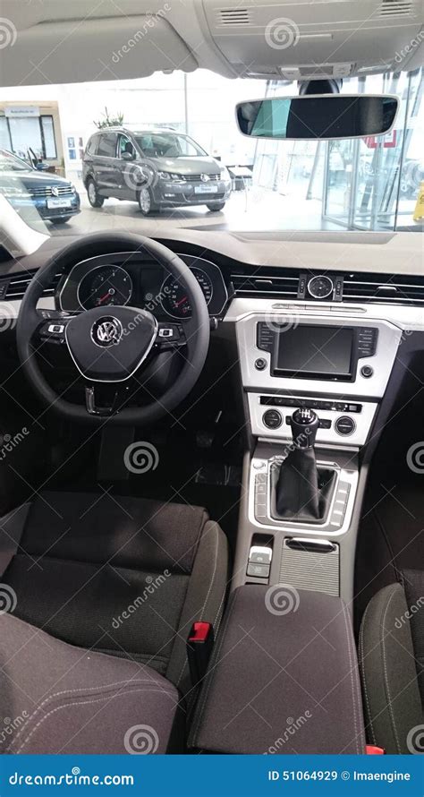 Vw Passat interior design editorial stock image. Image of steering - 51064929