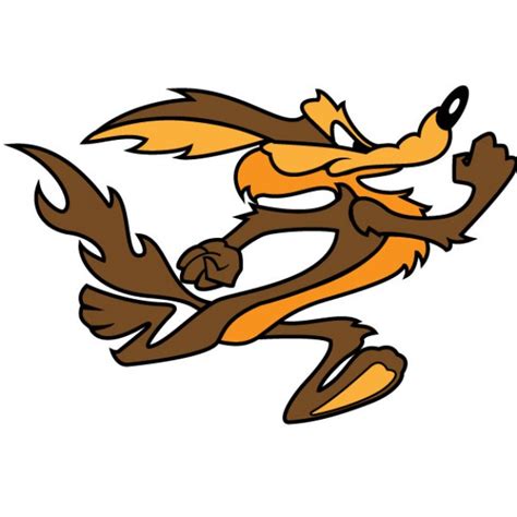 Brown Wile coyote cartoon character vector with White background | download Free Animal Vectors