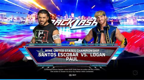 Santos Escobar vs Logan Paul | Backlash | WWE 2k24 | Universe Mode - YouTube