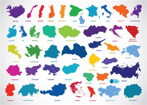 Europe Countries Vector Art & Graphics | freevector.com