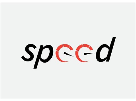 Speed Typography Design with Orange Circle