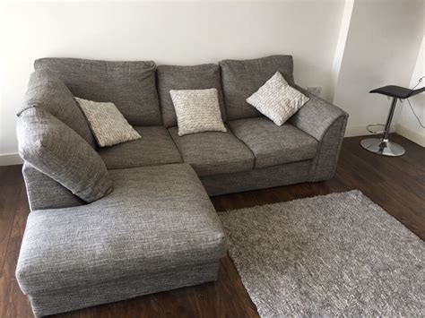 Modern grey corner sofa with cushions | in Norwich, Norfolk | Gumtree