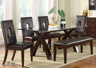 Wynwood Harrison Cherry Wood Dining Room Furniture Table 6 Chairs