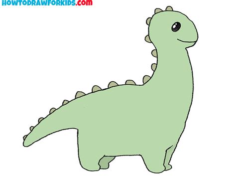 How To Draw A Cute Baby Dinosaur