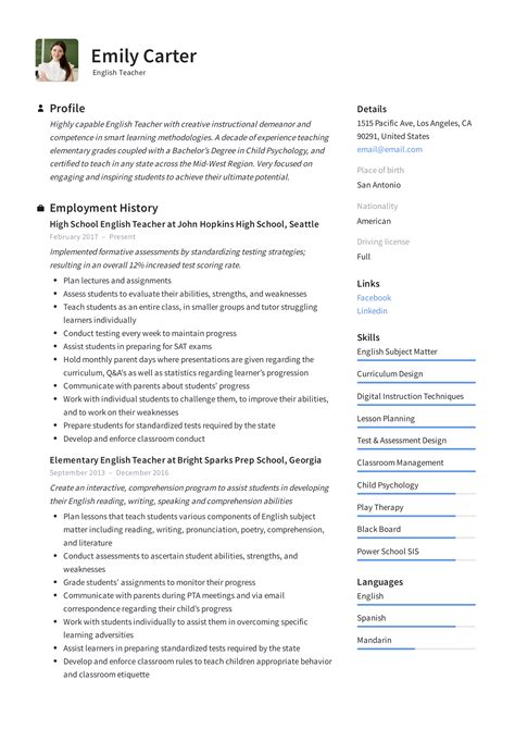 English Teacher Resume Sample & Writing Guide | Resumeviking.com