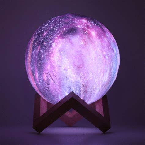 New 3D Printing Moon Lamp Space LED Night Light Remote Control USB ...