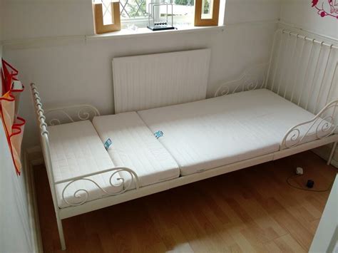 IKEA Minnen extending single bed with mattress for kids or adults. | in ...