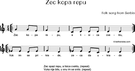 Zec kopa repu - Beth's Notes