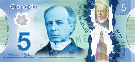$5 Polymer Note - Bank of Canada