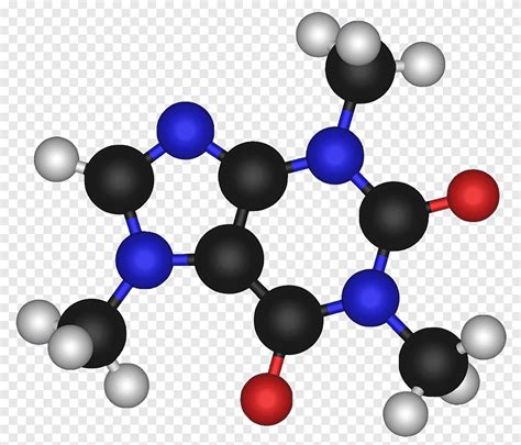 Molécula cafeína química estructura química enlace químico, molécula, diverso, azul png | PNGEgg