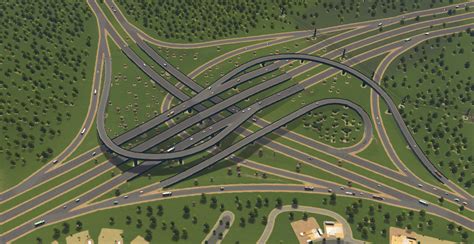 Quickly becoming one of my favorite interchanges. : r/CitiesSkylines