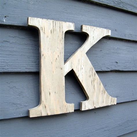 Rustic Letter Wooden Wall Sign Distressed Cottage Chic 10" High Size ...