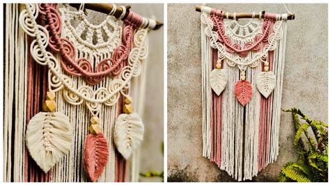 DIY MACRAME WALL HANGING WITH FEATHER, EASY MACRAME FOR BEGINNERS - YouTube