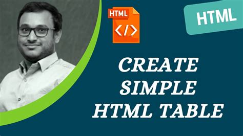 32. Create Simple Html Table to show tabular data in Webpage using Table, tr, td, th elements ...