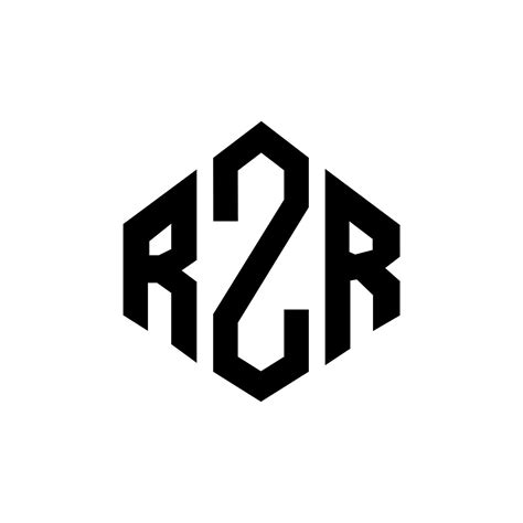 RZR letter logo design with polygon shape. RZR polygon and cube shape ...