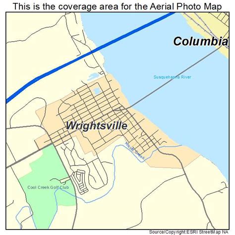 Aerial Photography Map of Wrightsville, PA Pennsylvania