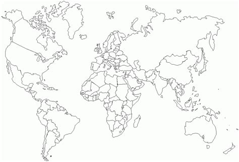 World Map Continents Coloring Page World Map Coloring Page World Map Images