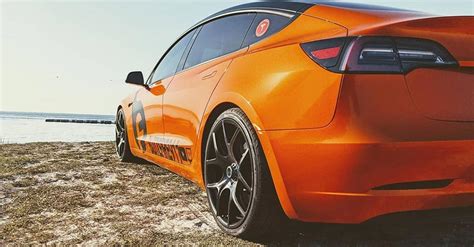 Meet 'Stormbreaker', the Orange-wrapped Tesla Model 3 - Tesla Oracle