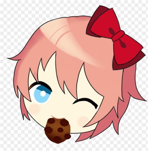 Sayori Chibi With A Cookie Ddlc Png Sayori Chibi Natsuki - Doki Doki ...