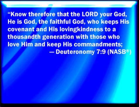 Bible Verse Powerpoint Slides for Deuteronomy 7:9