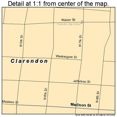 Clarendon Arkansas Street Map 0513990