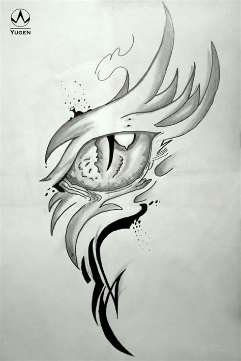 Drawing of dragon eye tattoo. | Disegni drago, Disegni facili, Draghi