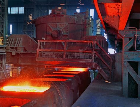 Pouring Steel into Ingot Moulds. Stock Image - Image of steel ...