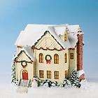 Lighted Thomas Kinkade Christmas Village Wreath Hamilton Collection ...