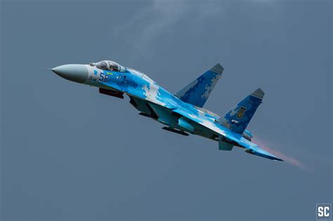 The stunning Su-27P1M 'Flanker' of the Ukrainian Air Force, just after ...