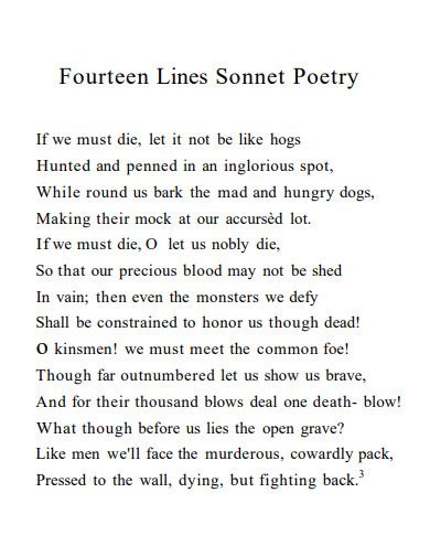 30+ Sonnet Poem Examples in PDF | Examples