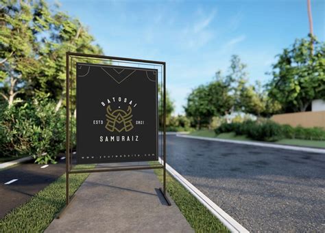 Premium PSD | Signage logo mockup design003