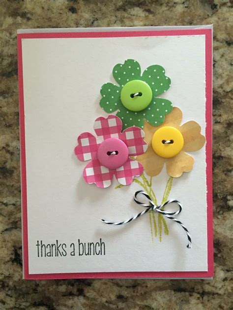 Pin by Cindy Sorg on cards | Handmade thank you cards, Handmade birthday cards, Birthday card craft