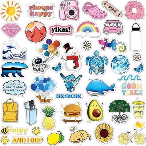 Sticker collage | Aesthetic stickers, Hydroflask stickers, Cute laptop stickers