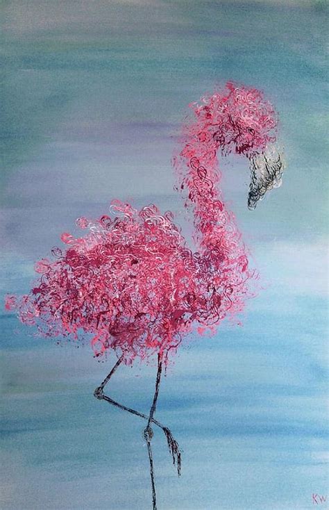 Flamingo Painting by Kris Webling - Fine Art America