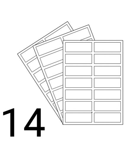 A4 Laser Sheet - 14 Labels Per Sheet