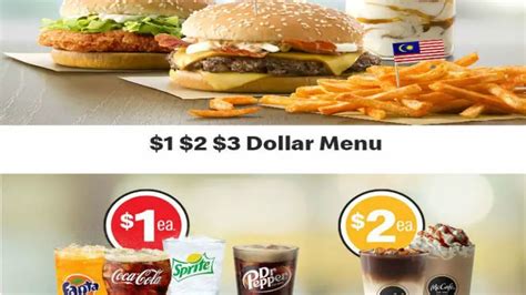 McDonald's Dollar Menu $1 $2 $3 | Specials | New Deals