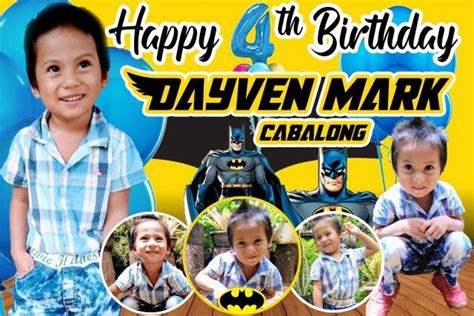 Batman Tarpaulin Layout Psd File: Simple, Editable and Downloadable | Tarpaulin design, Birthday ...