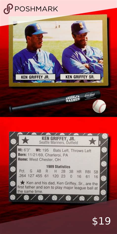 BASEBALL CARD KEN GRIFFEY JR AND KEN GRIFFEY SR. Ken Griffey Sr ...