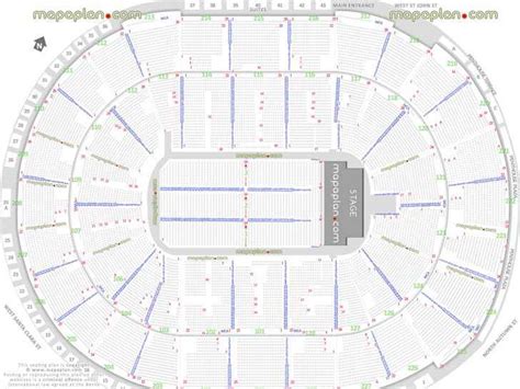 SAP Center seat & row numbers detailed seating chart, San Jose - MapaPlan.com