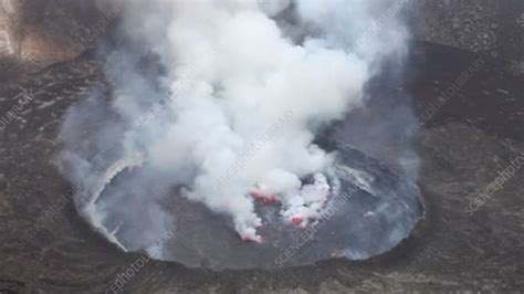 Lava lake at Mount Nyiragongo - Stock Video Clip - K005/6351 - Science Photo Library