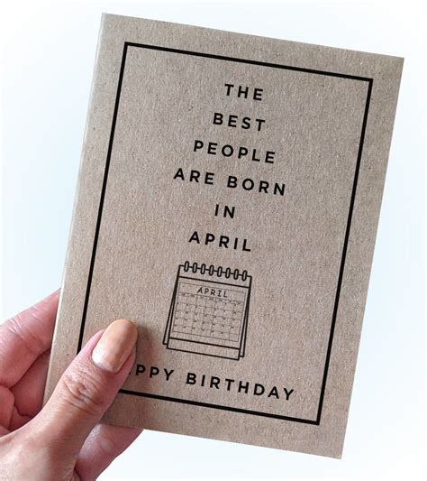 April Birthday Card the Best People Are Born in April - Etsy Canada ...