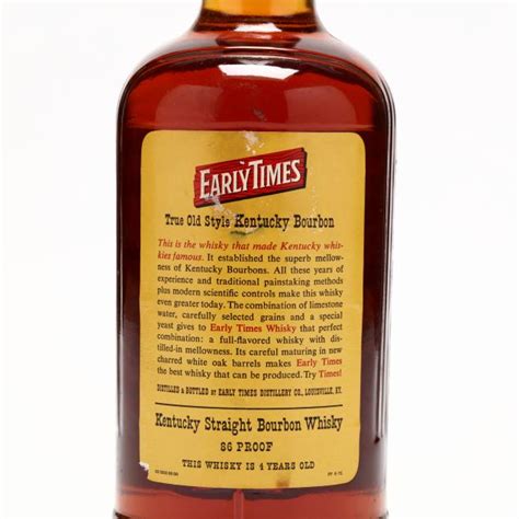 Early Times Bourbon Whisky (Lot 4057 - Rare SpiritsApr 30, 2021, 12:00pm)