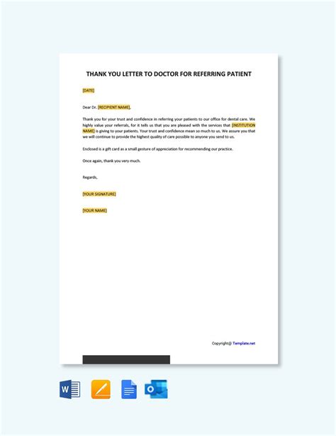 Thank You Letter To Referring Physician Template | Onvacationswall.com